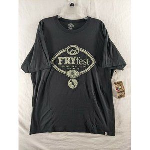 Forty Seven 47 Unisex XL Black Fryfest Iowa Hawkeyes ANF Short Sleeve New NWT